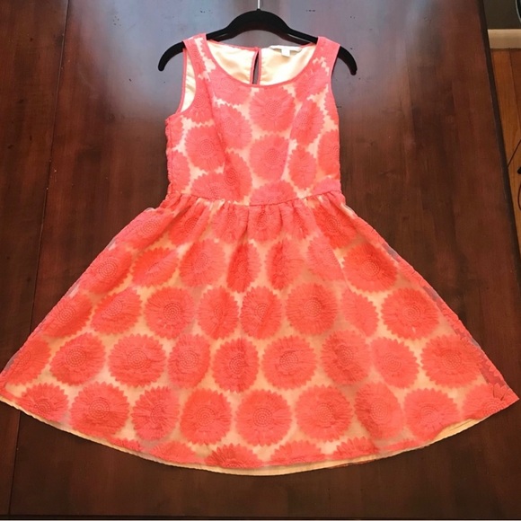 LC Lauren Conrad pink floral sleeveless dress 6 8 - Picture 8 of 9